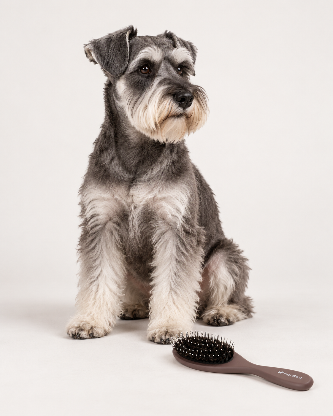 Schnauzer med Nordog pelsbørste – AI-visualisering