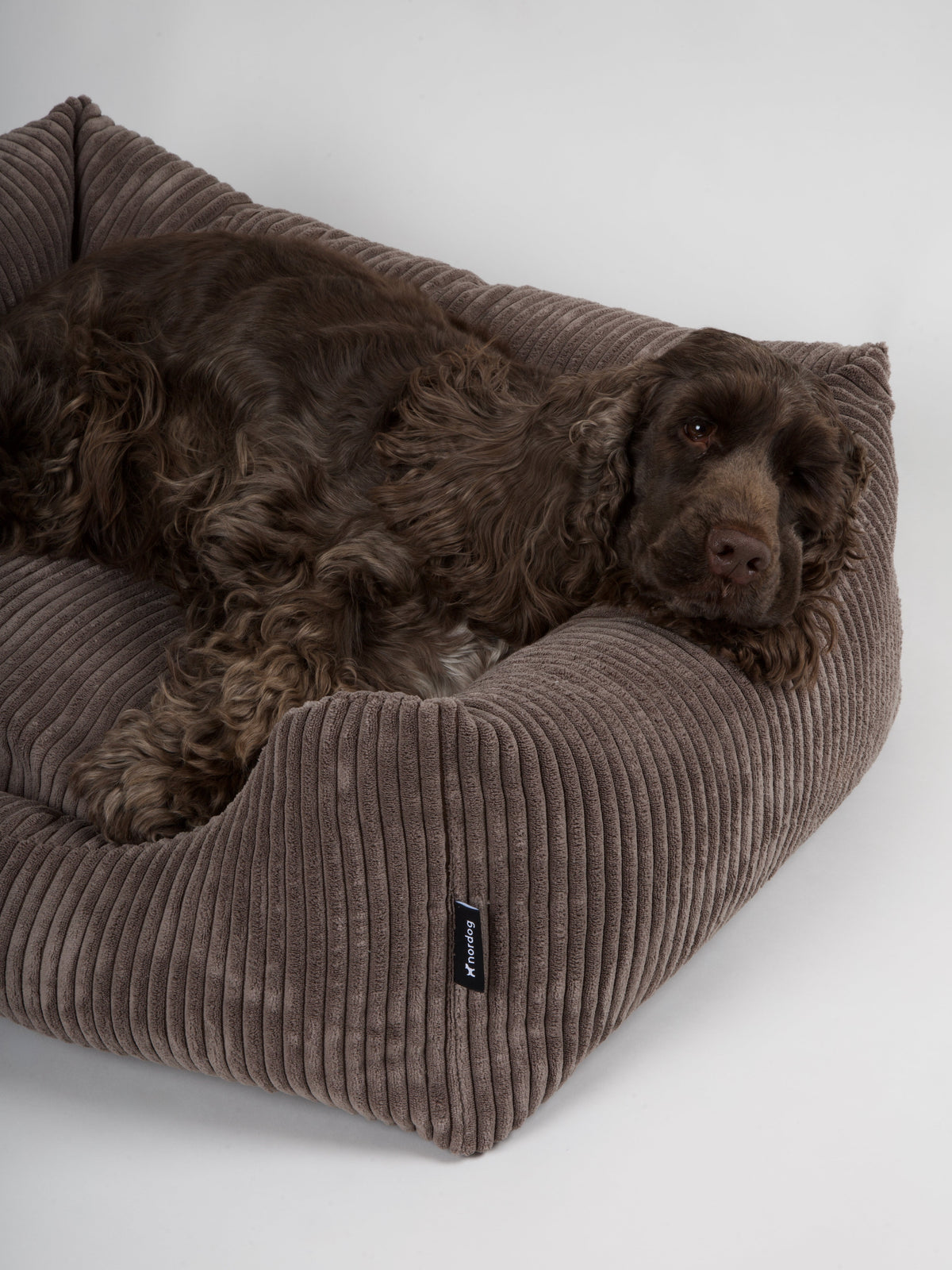 Nordog OSCAR hundeseng i velour – Mocca – billede 7