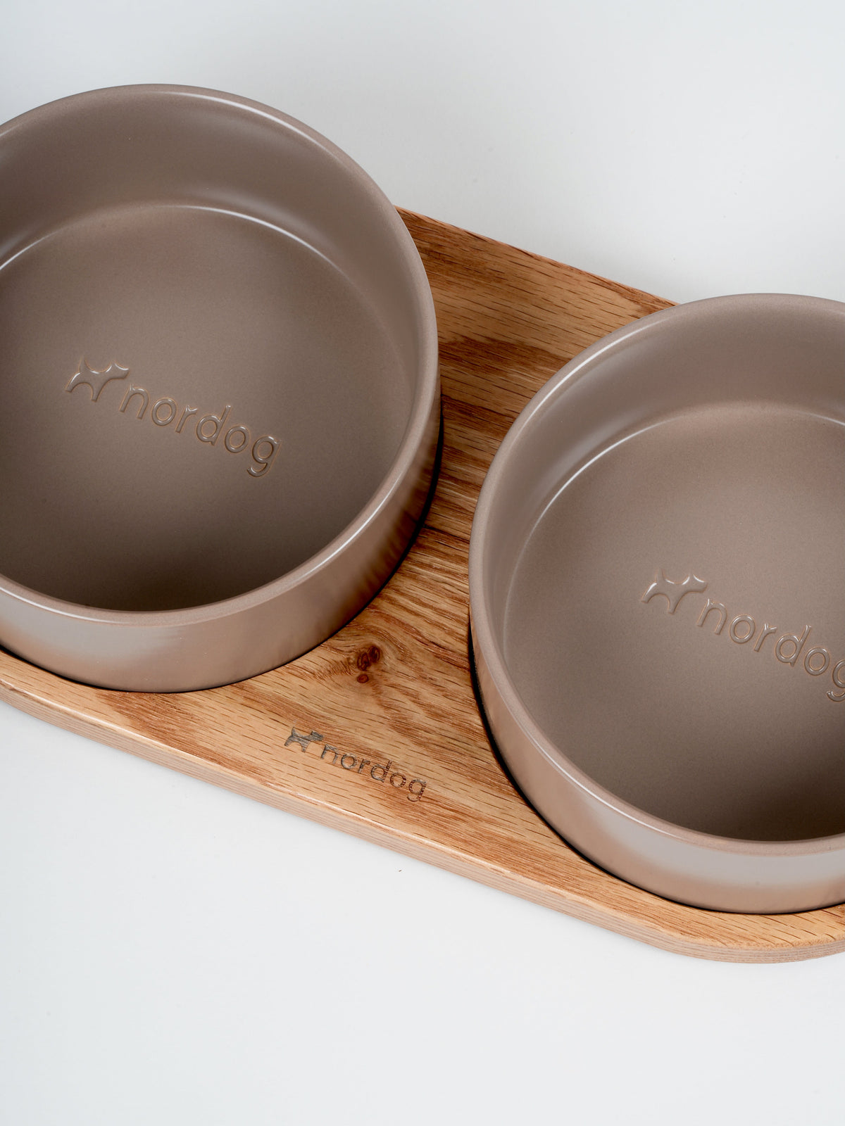 Nordog Barcelona dobbeltskål – olieret eg, mocca – billede 2