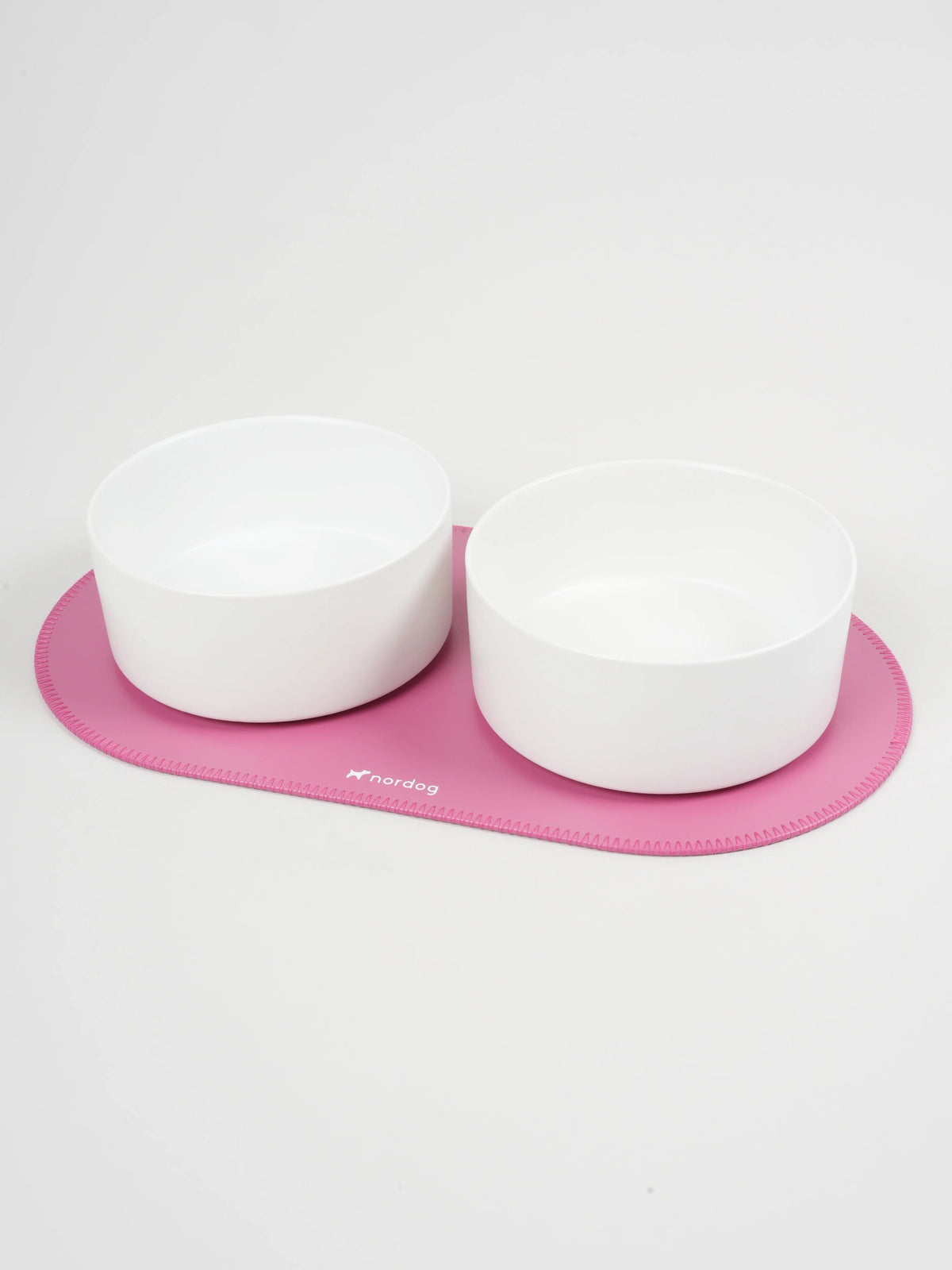 Nordog ovalt underlag til hundeskåle – pink – billede 1
