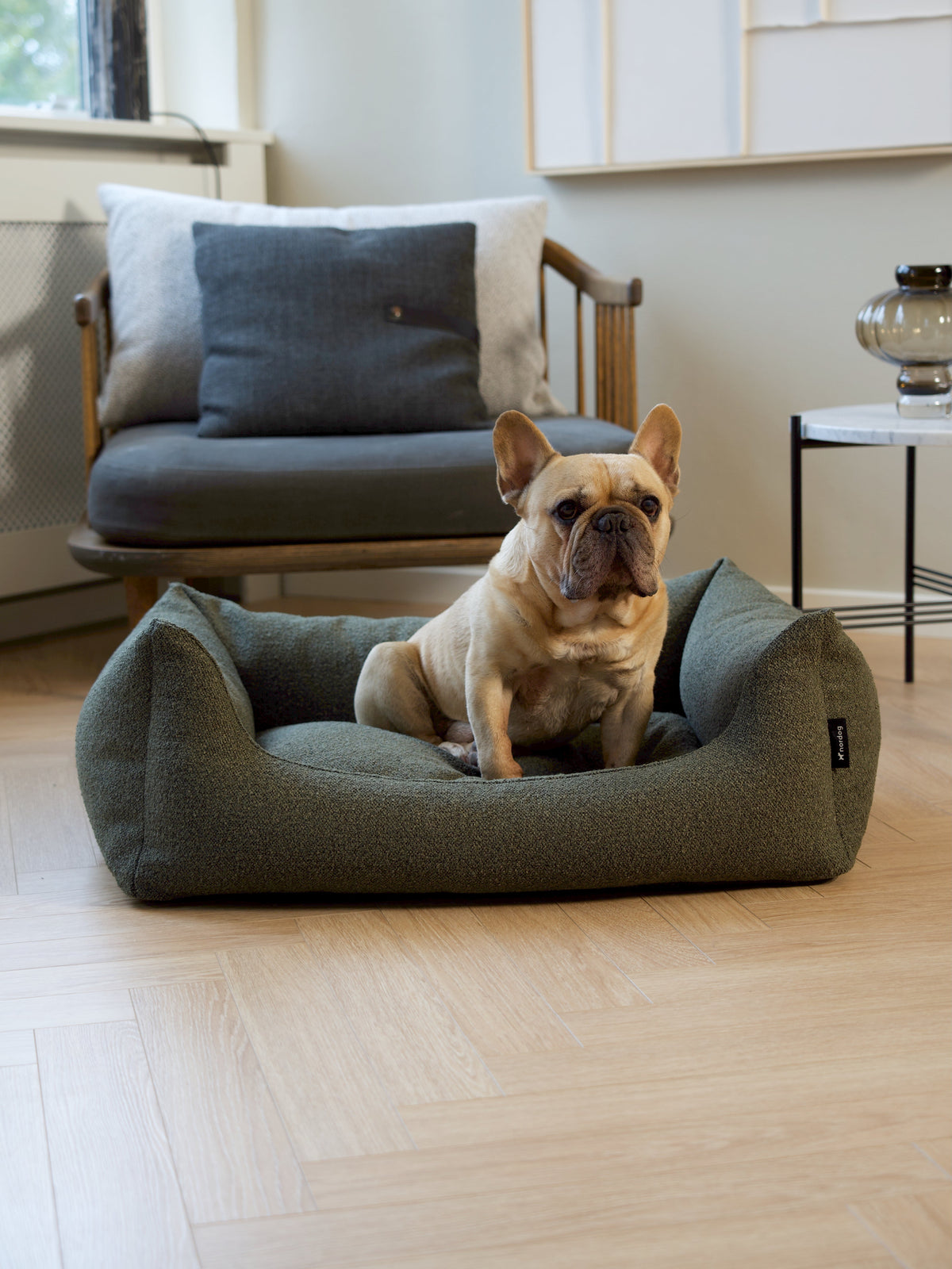 Nordog BILLY hundeseng i bouclé – Mos – billede 2