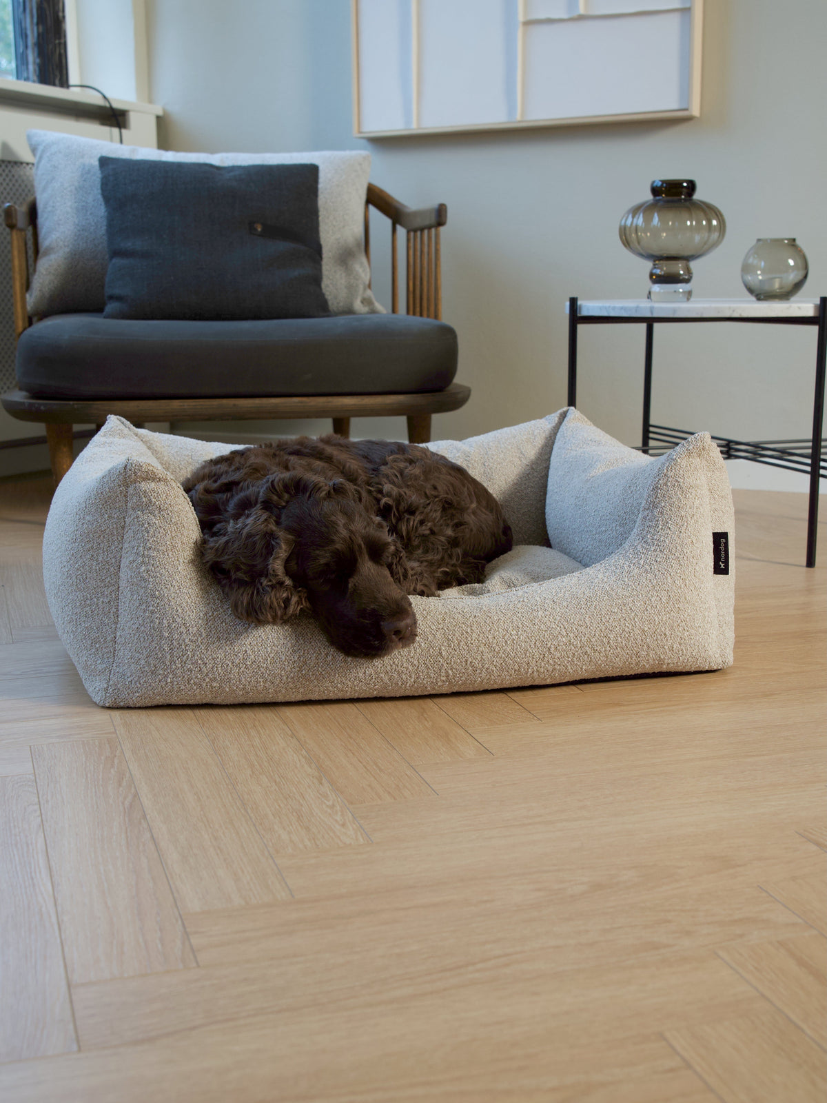 Nordog BILLY hundeseng i bouclé – Beige – billede 2