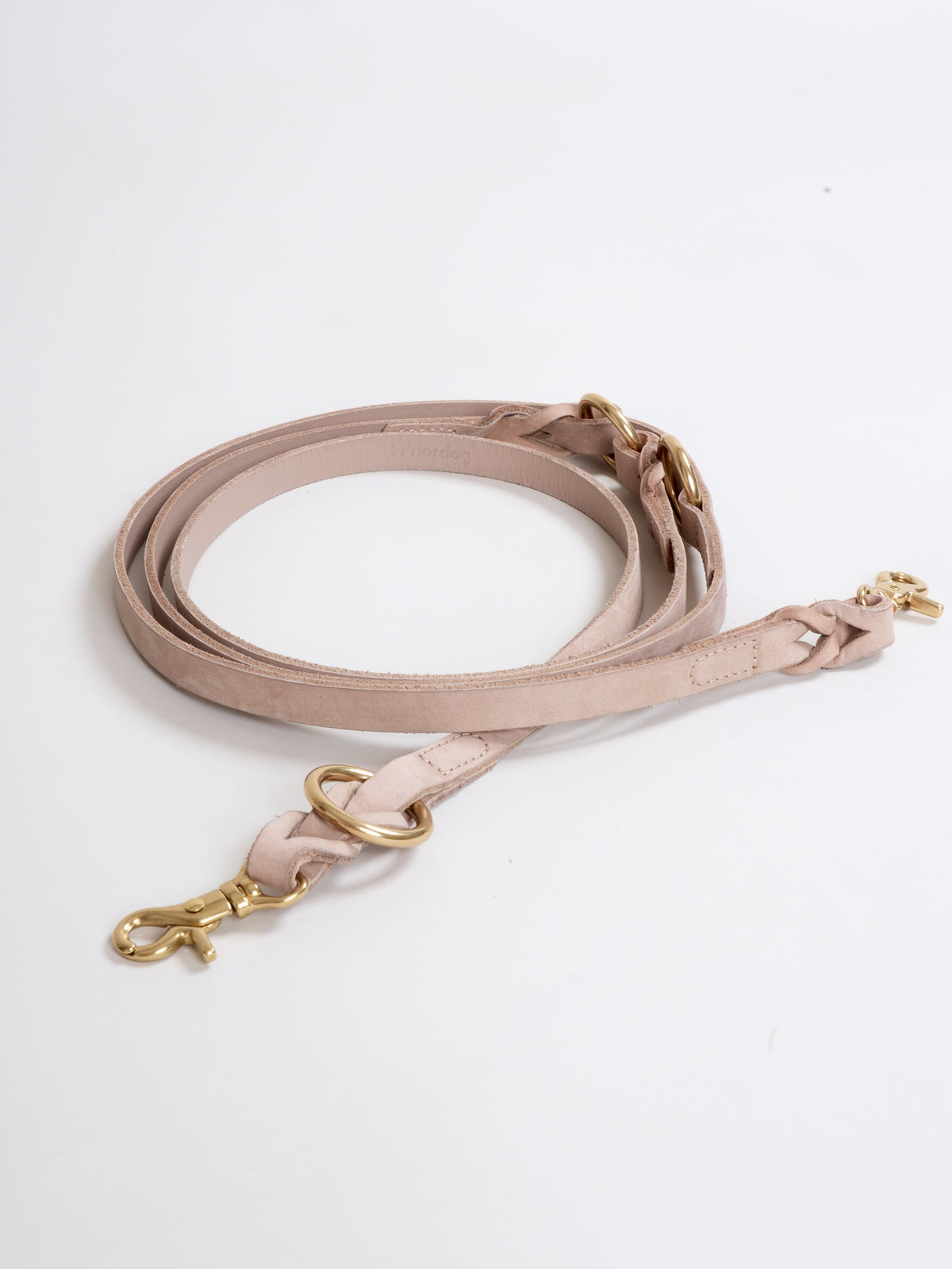 Nordog HUGO flettet hundesnor – Taupe – billede 1