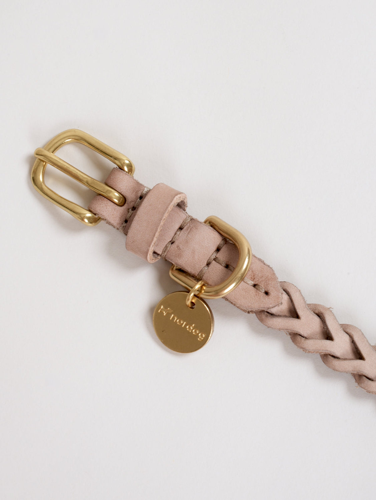 Nordog HUGO flettet hundehalsbånd – Taupe – billede 3