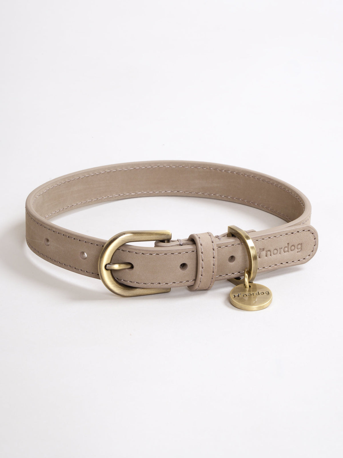 Nordog Thomas hundehalsbånd – Taupe – billede 1