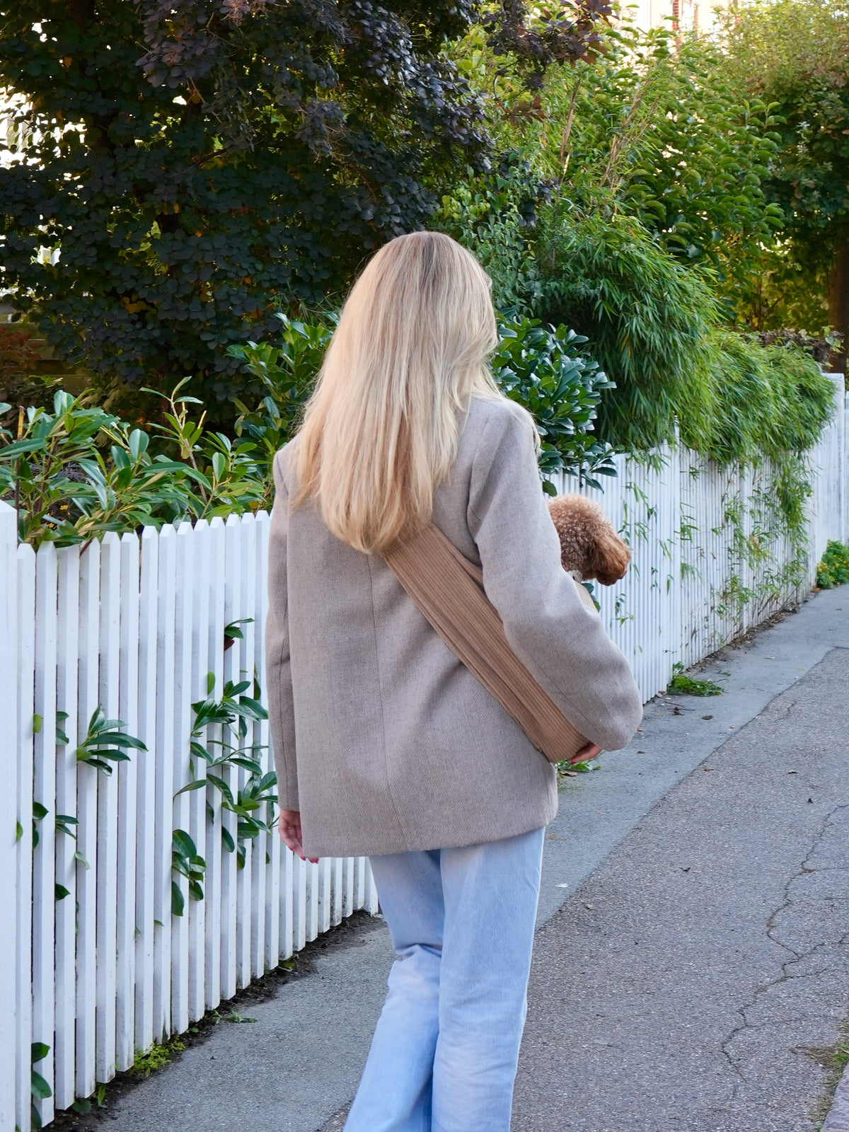 Nordog BELLA bæretaske i ribfløjl – beige – billede 7