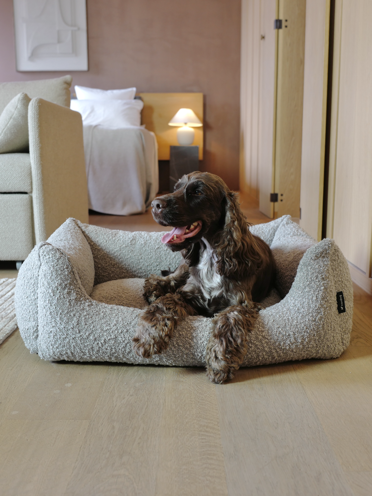 Nordog BILLY hundeseng i bouclé – Taupe – billede 5