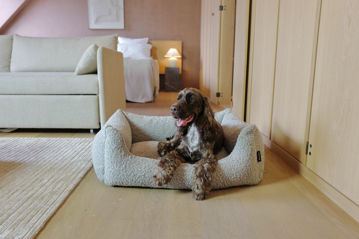 Nordog BILLY hundeseng i bouclé – Taupe – billede 6