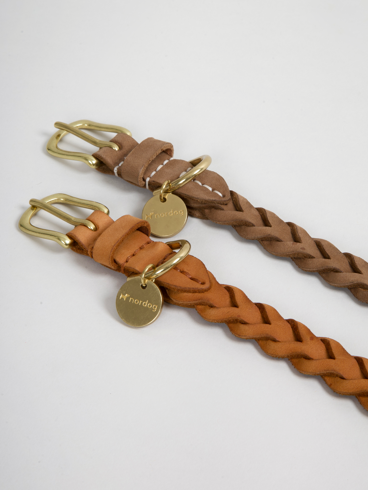 Nordog HUGO flettet hundehalsbånd – Cognac – billede 10