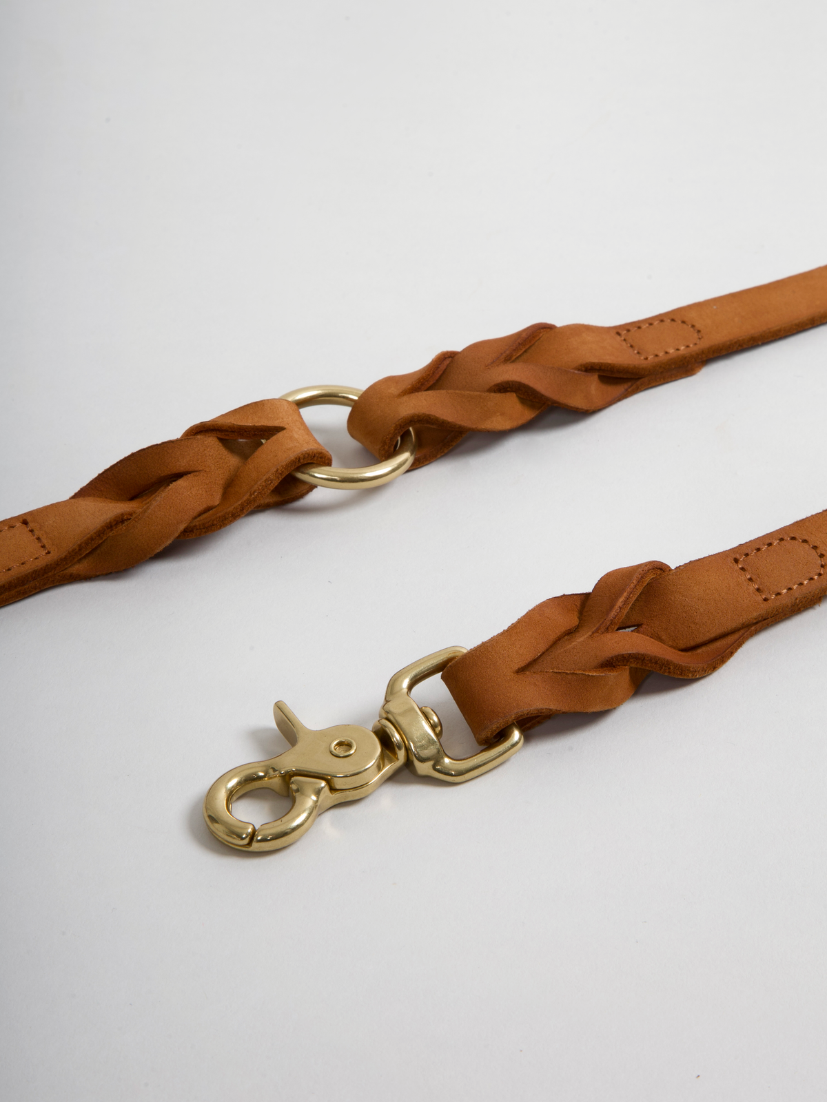 Nordog HUGO flettet hundesnor – Cognac – billede 5