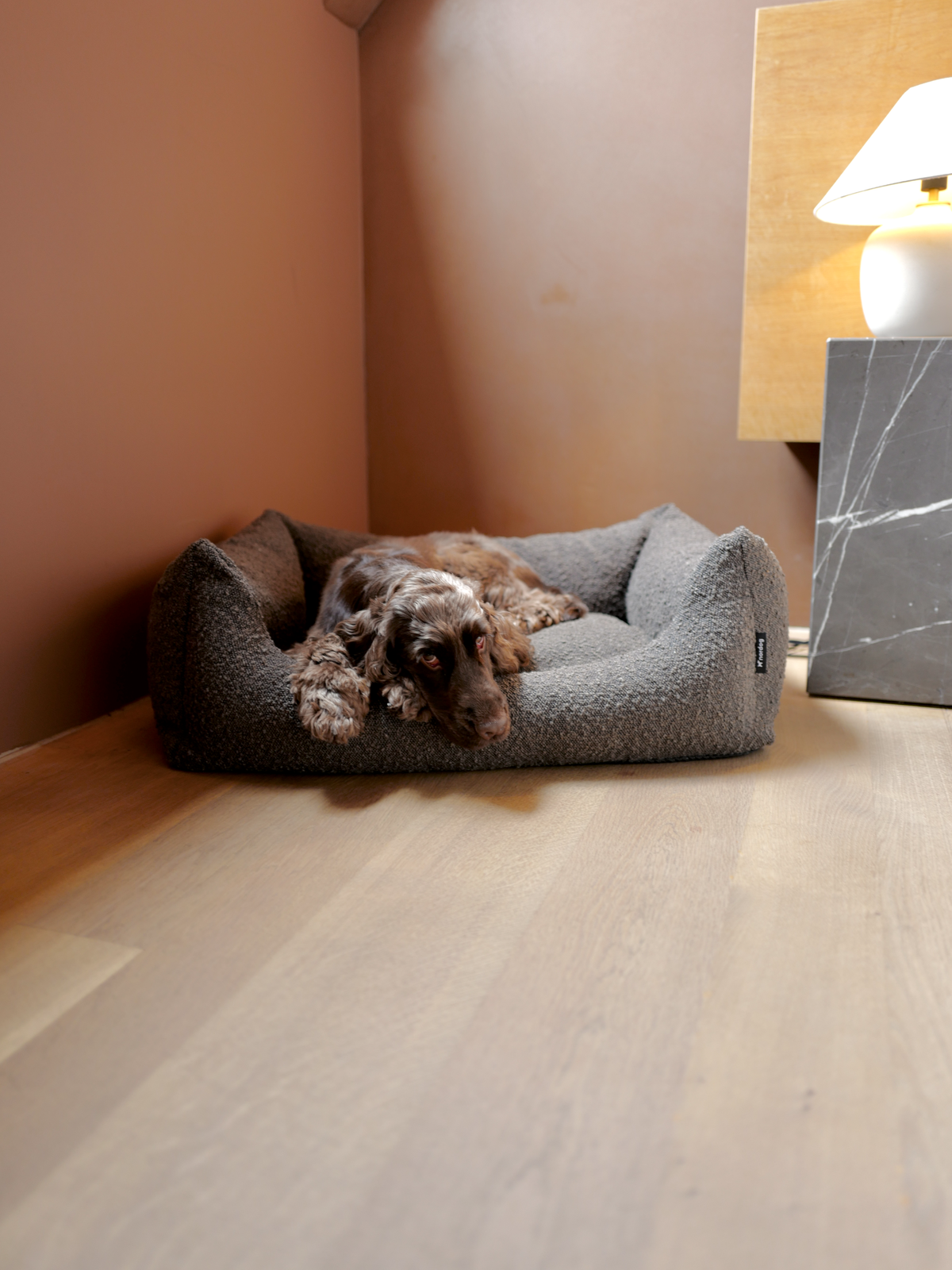 Nordog BILLY hundeseng i bouclé – Mocca – billede 3
