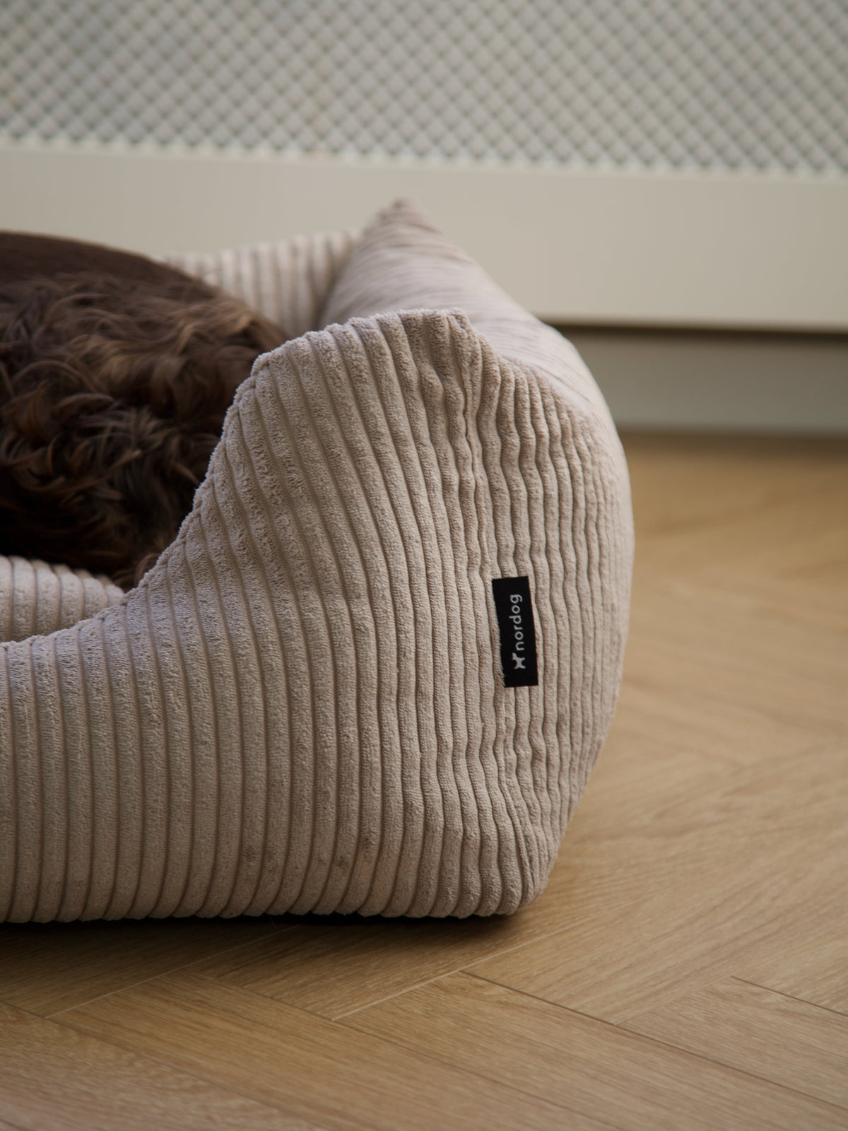 Nordog OSCAR hundeseng i velour – Cappuccino – billede 3