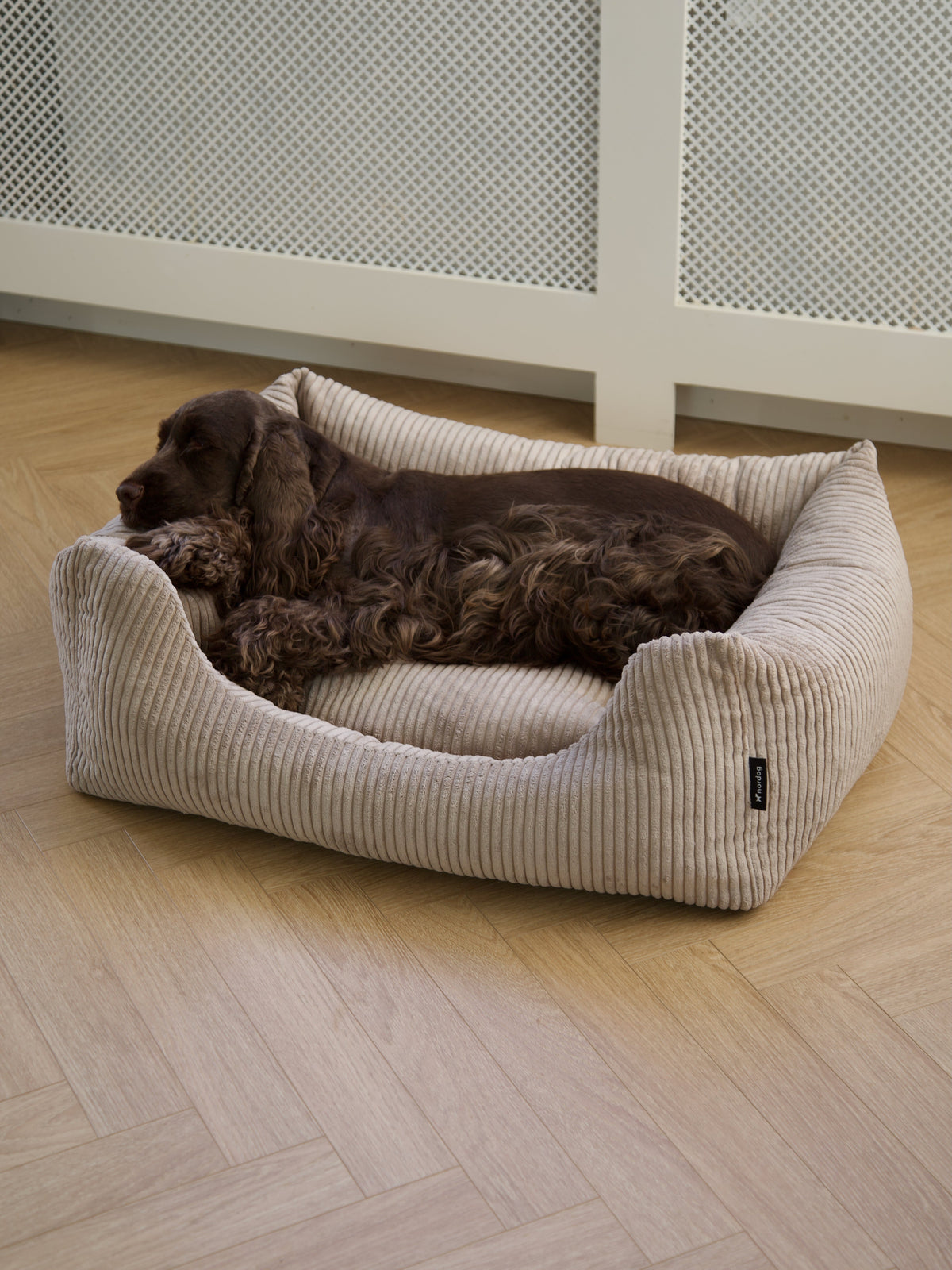 Nordog OSCAR hundeseng i velour – Cappuccino – billede 9