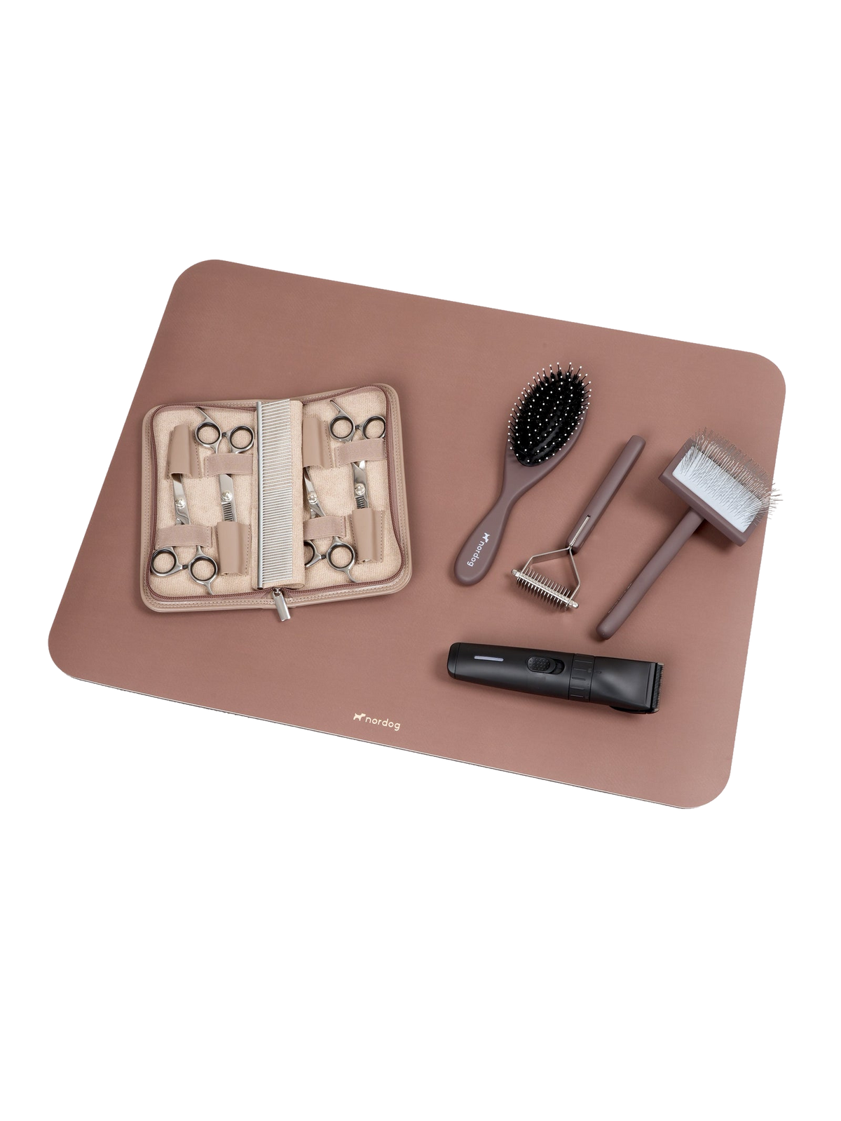 Nordog Clip & Trim plejemåtte – Mocca – fritlagt produktfoto
