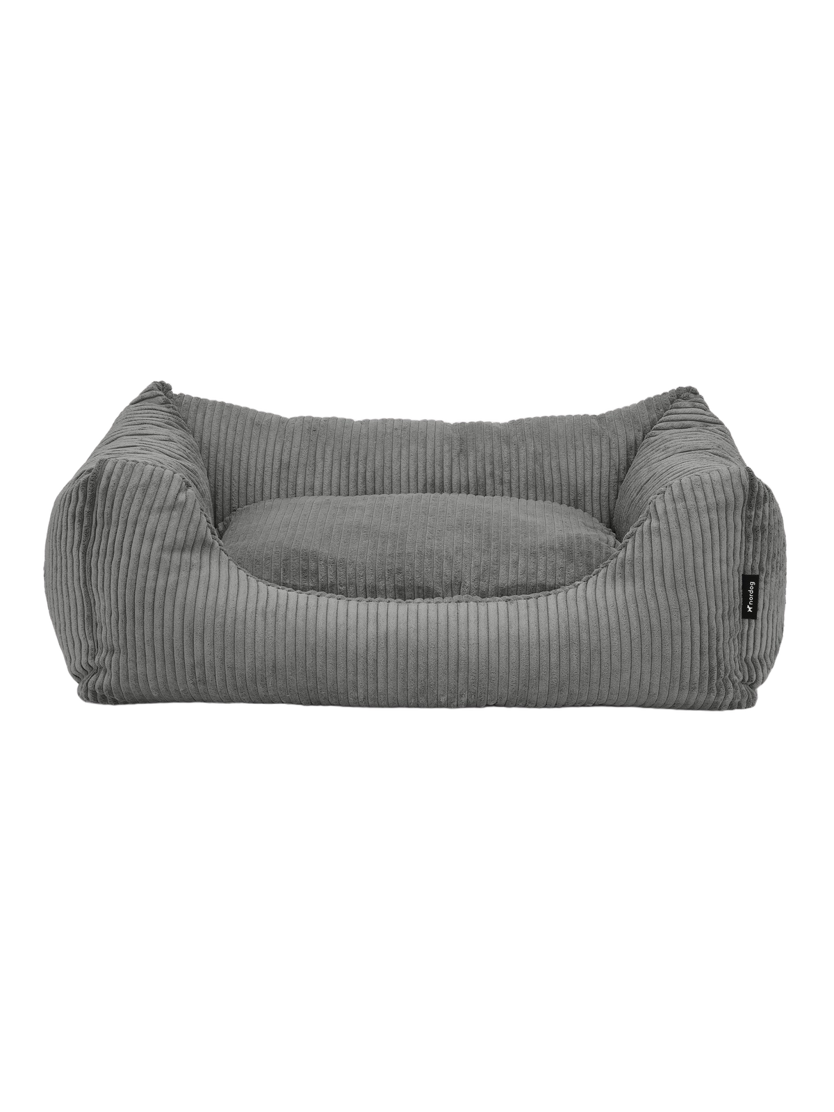 Nordog OSCAR hundeseng i velour – Antracit – fritlagt produktfoto