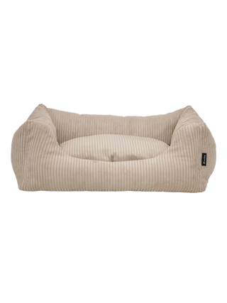 Nordog OSCAR hundeseng i velour – Cappuccino – fritlagt produktfoto