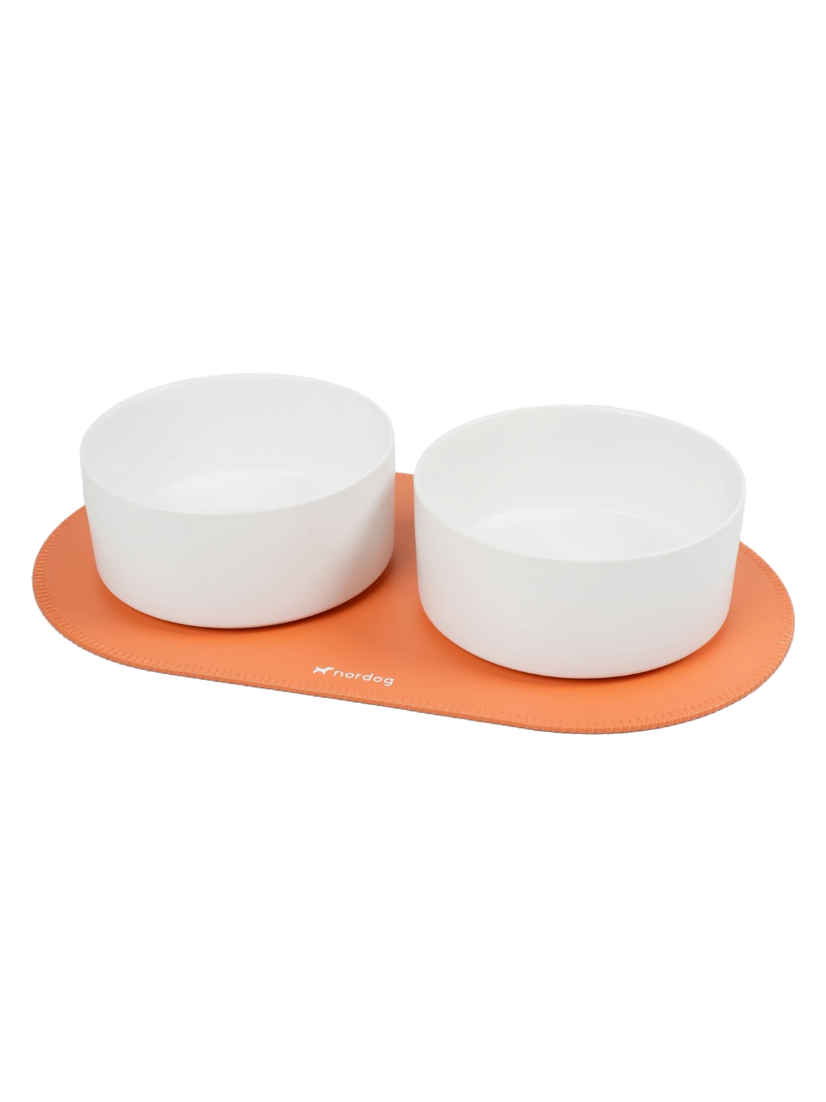 Nordog ovalt underlag til hundeskåle – orange – fritlagt produktfoto