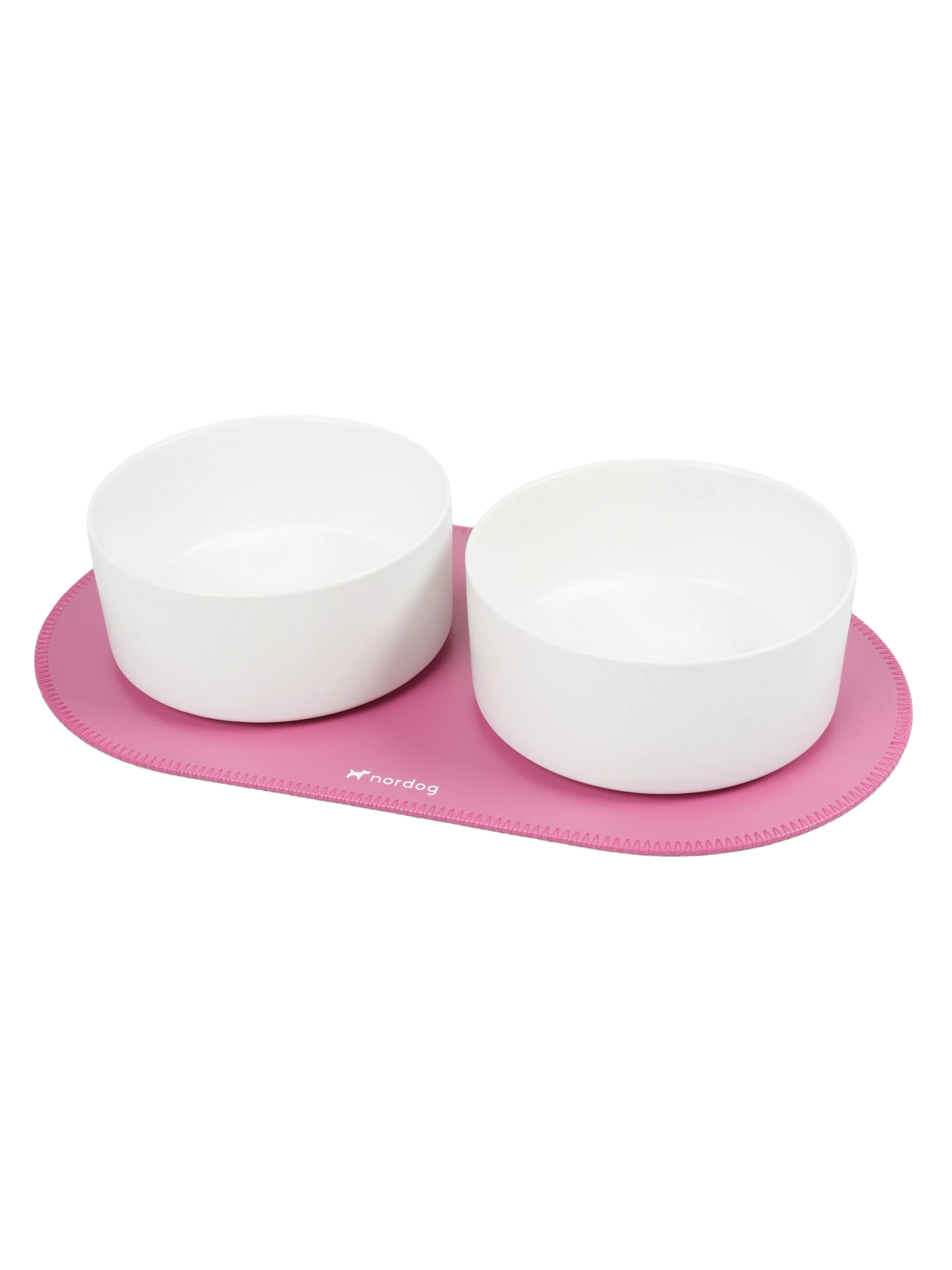Nordog ovalt underlag til hundeskåle – pink – fritlagt produktfoto